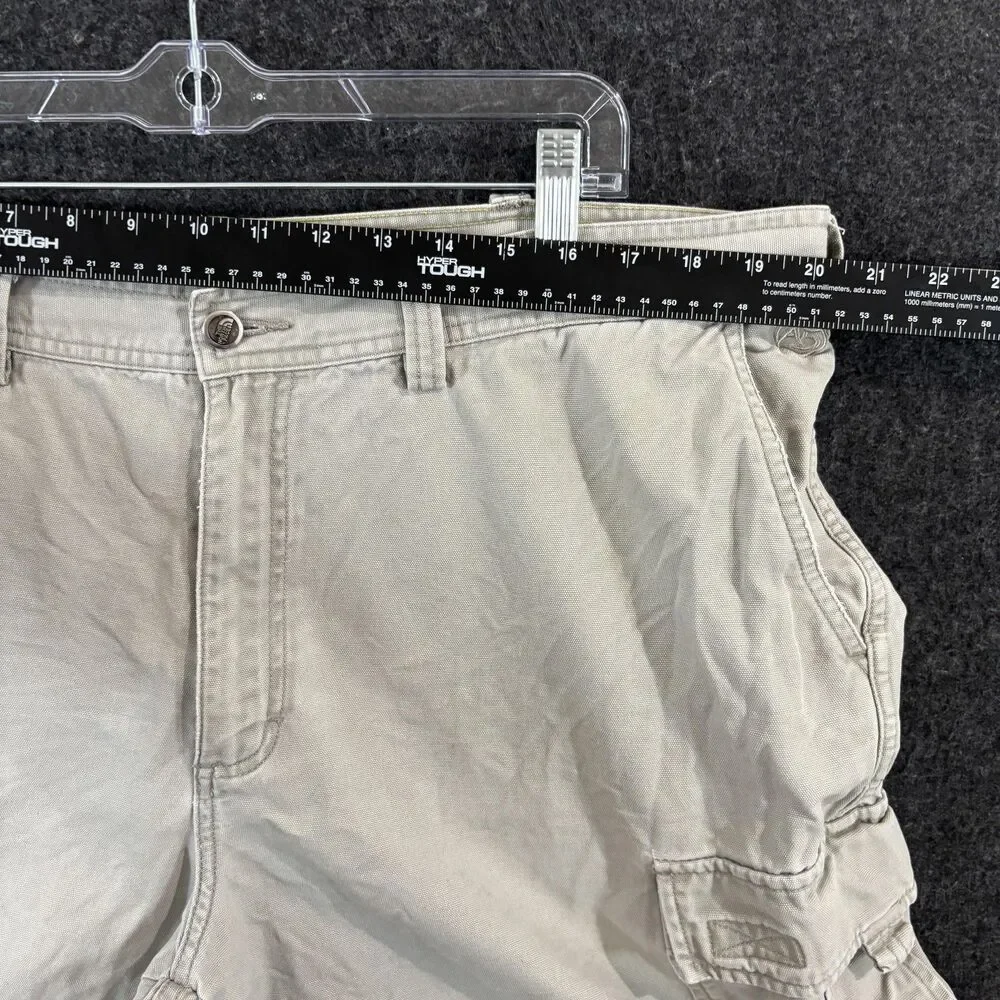 The North Face Cargo Shorts Men's 40 Khaki Cotton Canvas 10